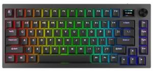 BIL AVAX GM02 PRO 75% Gasket RGB tri-mode mechanikus billentyűzet Gateron piros switch, magyar kiosz